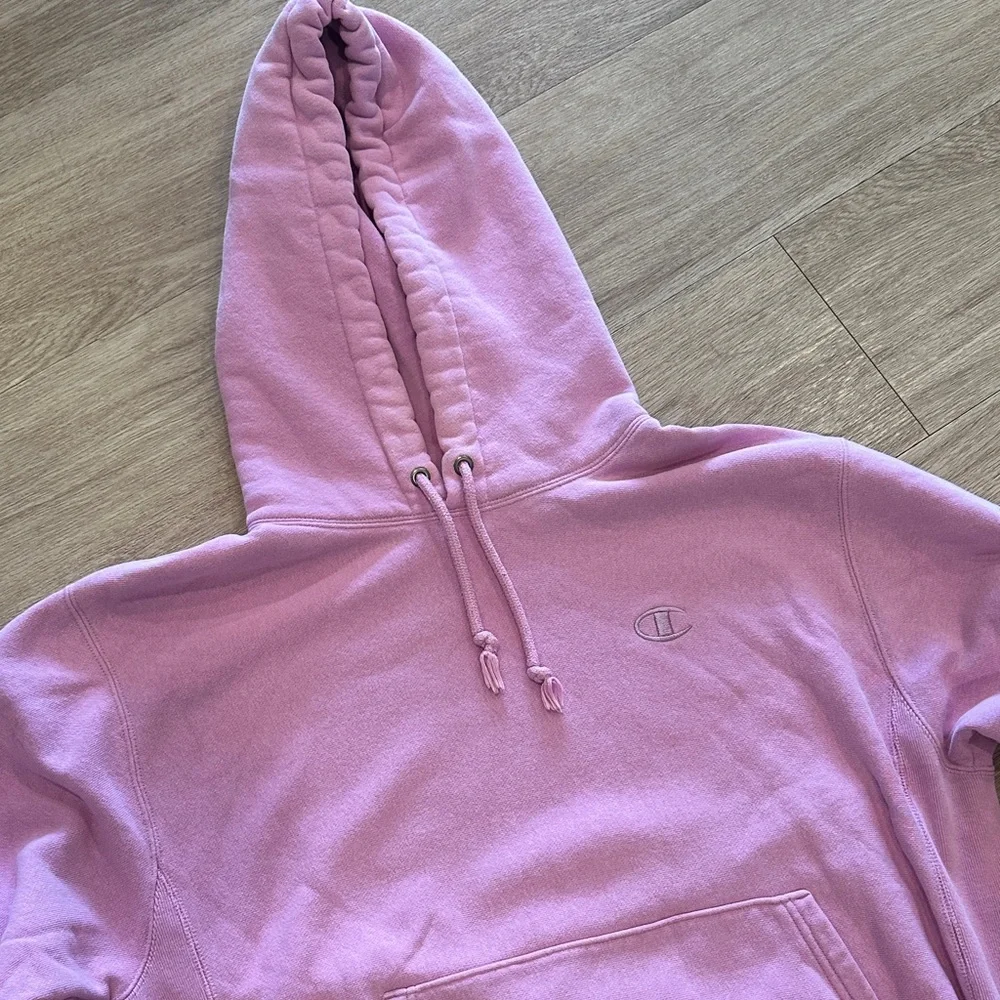 Champion Women's Reverse Weave Pink Hoodie - Picture 3 of 5